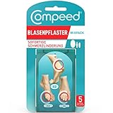 Compeed Blasenpflaster Mixpack – Hydrokolloid-Pflaster in verschiedenen Größen – gegen Blasen an Fersen, Zehen und für kleine Blasen, 5 Pflaster