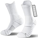 Rahhint Coolmax 3 Pack Kompressions Laufsocken Herren Damen Anti-Blasen-socken Running Socks Sportsocken mit TAB-Design, Kompressionszone, Belüftungsnetz und Fußgewölbeunterstützung, Größe 35-55