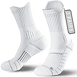 Rahhint Coolmax 3 Pack Kompressions Laufsocken Herren Damen Anti-Blasen-socken Running Socks Sportsocken mit TAB-Design, Kompressionszone, Belüftungsnetz und Fußgewölbeunterstützung, Größe 35-54