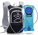 TEUEN Trinkrucksack mit Trinkblase 2L Klein Laufrucksack Joggen für Damen Herren, Leichter Laufen Rucksack 6L Fahrrad Rucksack mit Trinksystem für Trailrunning Jogging Marathon Wandern