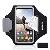 Sportarmband Handy Universal, Handyhalterung Joggen Mit Kopfhörer Tasche Running Armband für iPhone 14 Pro Max/14 Pro/13 Pro/12/11/XS/8 Handytasche für Joggen Running Bis zu 6,9'