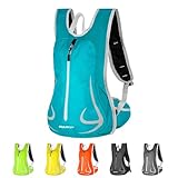 EULANT Wasserdicht Laufrucksack 15L,Klein Skirucksack,Kleiner Wanderrucksack,Fahrrad Rucksack,Leicht Sport Rucksack für Skifahren Camping Bergsteigen Radfahren Joggen Einkaufen Schule, Blau