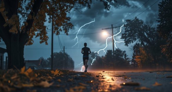 Joggen bei Gewitter