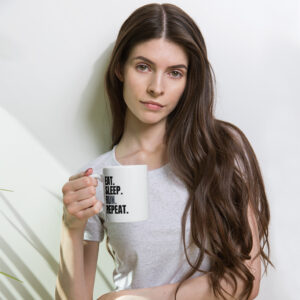 Eat. Sleep. Run. Repeat. – Deine neue Lieblings-Tasse
